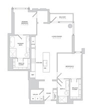 2 Beds • 2 Bath 1109 floor plan